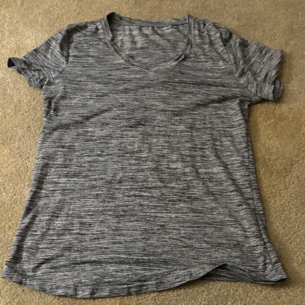 Gray Women's V-Neck Top